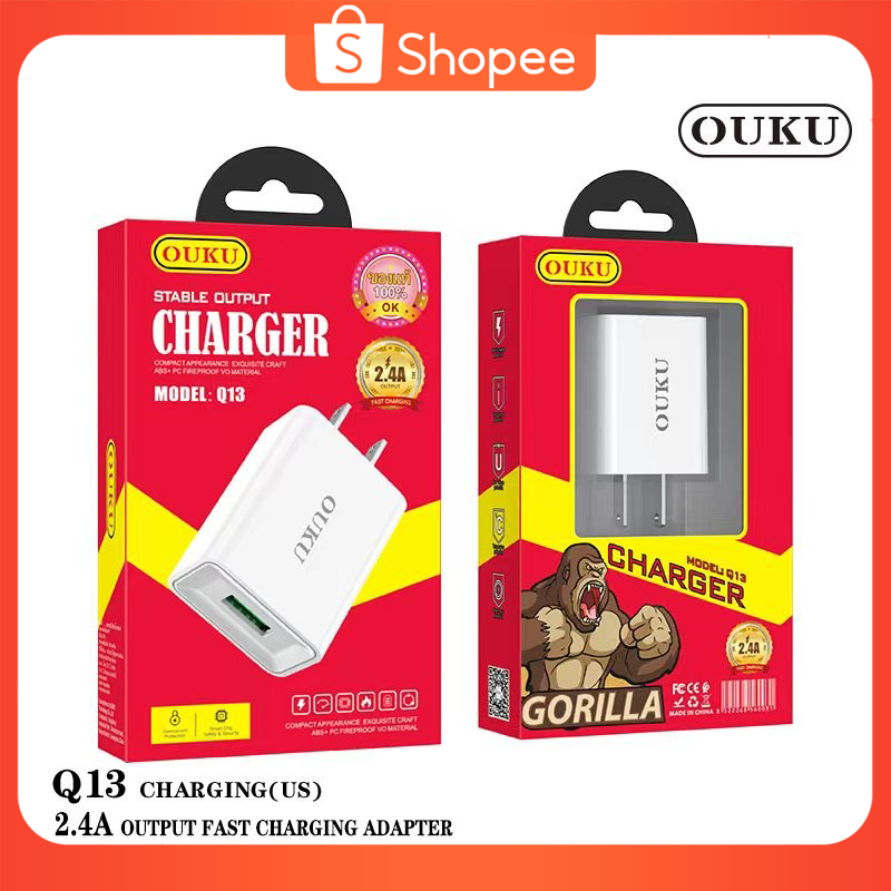 หัวชาร์จ OUKU Q13 Adapter ชาร์จไว 2.4A ของแท้ตรงปก 100%
