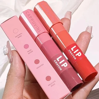 M406 Cappuvini Crayon ลิปสติก 4 In 1 เนื้อแมตต์กํามะหยี่ สีชัด บางเบา ไม่หนักปาก กันน้ำ ติดทนนาน