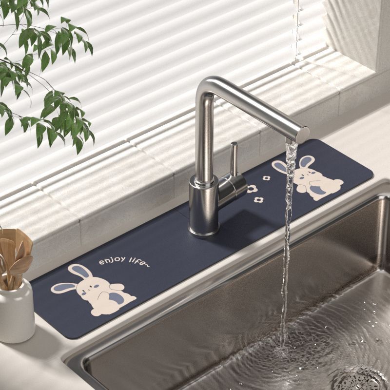 kitchen sink mat ก๊อกน้ำแผ่นดูดซับน้ำแห้ง โคลนอ่างล้างจานแผ่นดูดซับสามารถซักได้จานแห้งเสื่อครัว แผ่นซับน้ำ