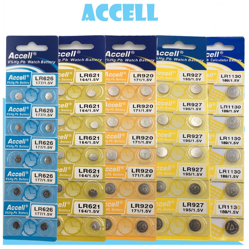 ถ่านนาฬิกาแฟชั่น Accell LR 626 LR621 LR920 LR927 ถ่านกระดุมราคาถูก แบตเตอร์รีสำหรับนาฬิกาข้อมือผู้หญ