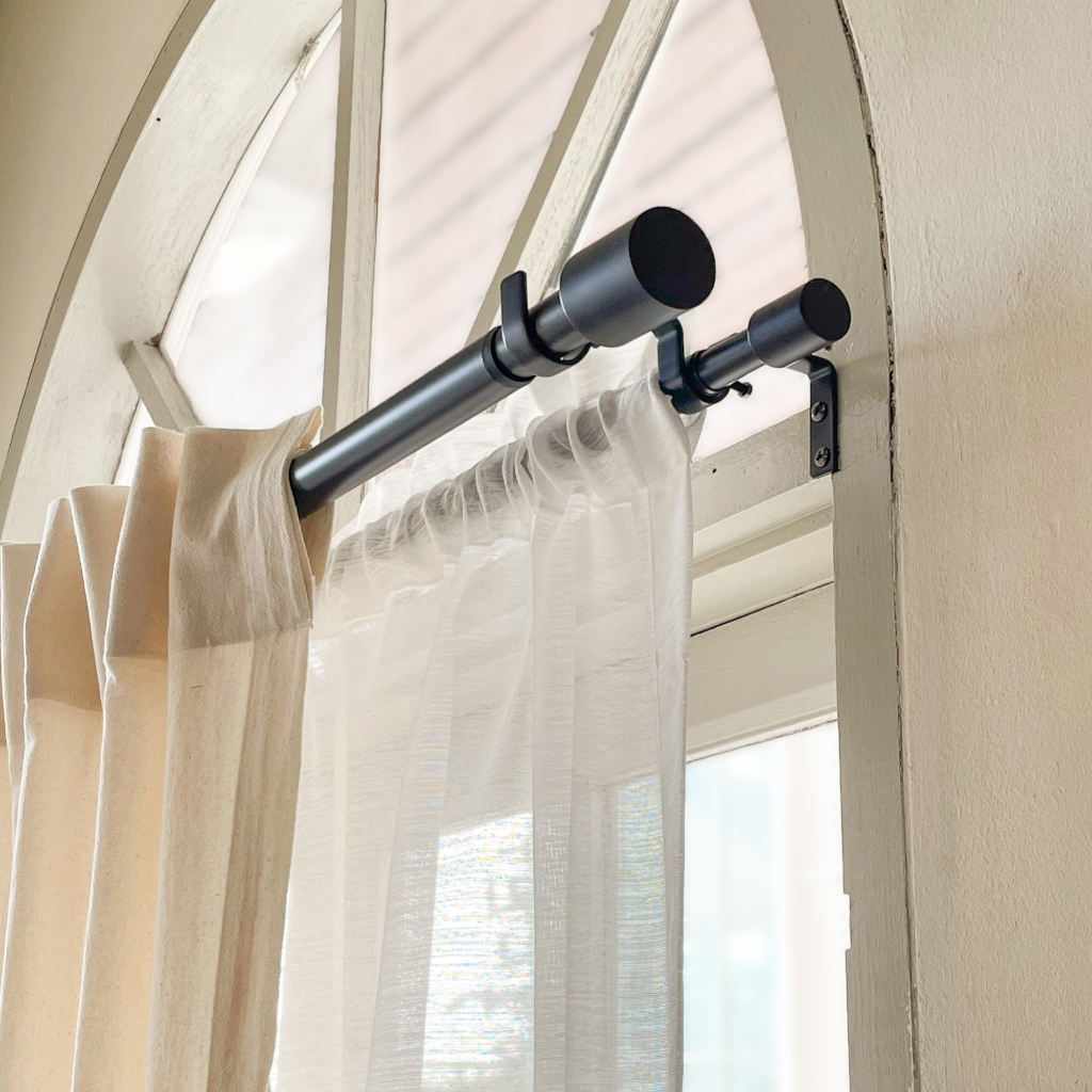 ชุดราวผ้าม่าน*สองชั้น* ครบชุด ปรับความยาวได้ Solstice Home พร้อมขายึดผนัง + ตะปูพุก + หัวปิดราว ราวม่านคู่ ราวเหล็ก - รูปที่ 3