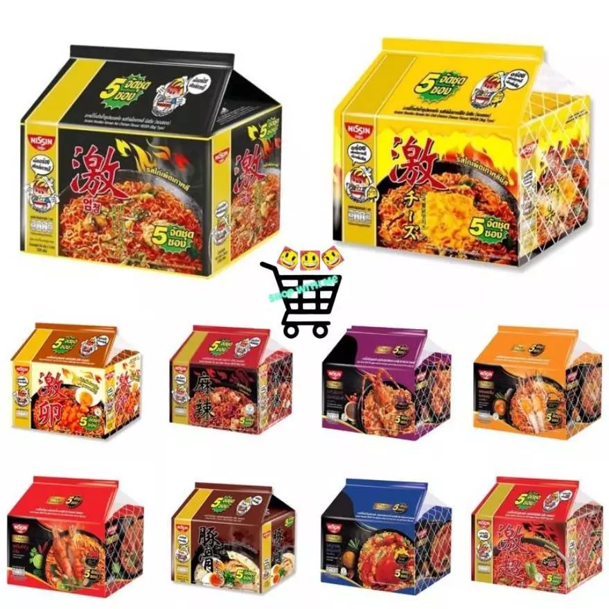 นิสชิน nissin นิชชิน บะหมี่กึ่งสำเร็จรุป แพ็ค5ซอง