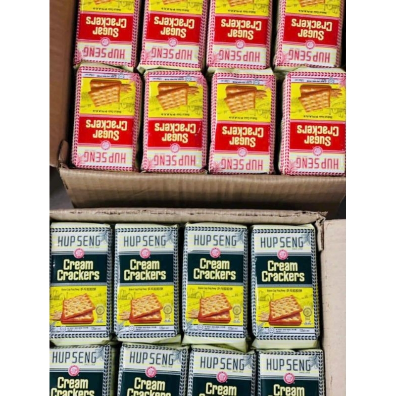 Hup seng เครกเกอร์ ในตำนาน ขายดีตลอดกาล ขนมเครกเกอร์ ที่หลายๆบ้านต้องมีติดบ้านไว้ ยกลัง 24 แพ็ค/ ขนาด 125g