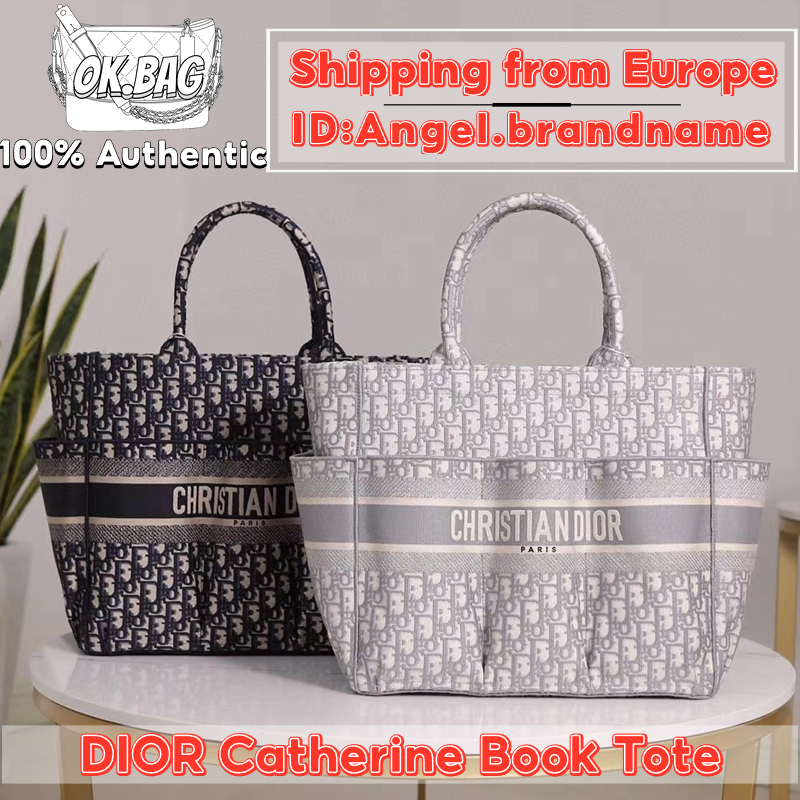 👜DIOR Catherine Book Tote Handbag สุภาพสตรี กระเป๋าถือ