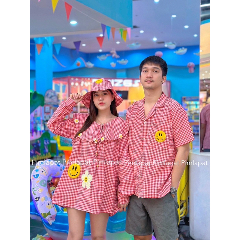 020เสื้อคู่กับแฟนลายอมยิ้มได้ทั้ง3 ชิ้นได้หมวกด้วยค่ะ รูปที่ 2