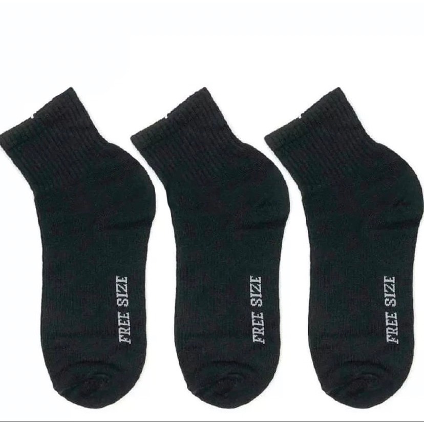 ถุงเท้าทำงาน สีดำล้วน (1แพ็ค 12คู่) ข้อยาวคลุมตาตุ่ม ถุงเท้าผู้ชาย สีดำ ฟรีไซส์  ผ้านิ่ม ใส่สบาย