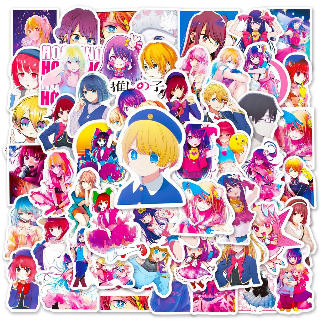 💥พร้อมส่ง💥เกิดใหม่เป็นลูกโอชิ 我推的孩子 推しの子Sticker JAPAN ANIME  สติกเกอร์ กันน้ำรูปแบบที่แตกต่างกัน 50ชิ้น