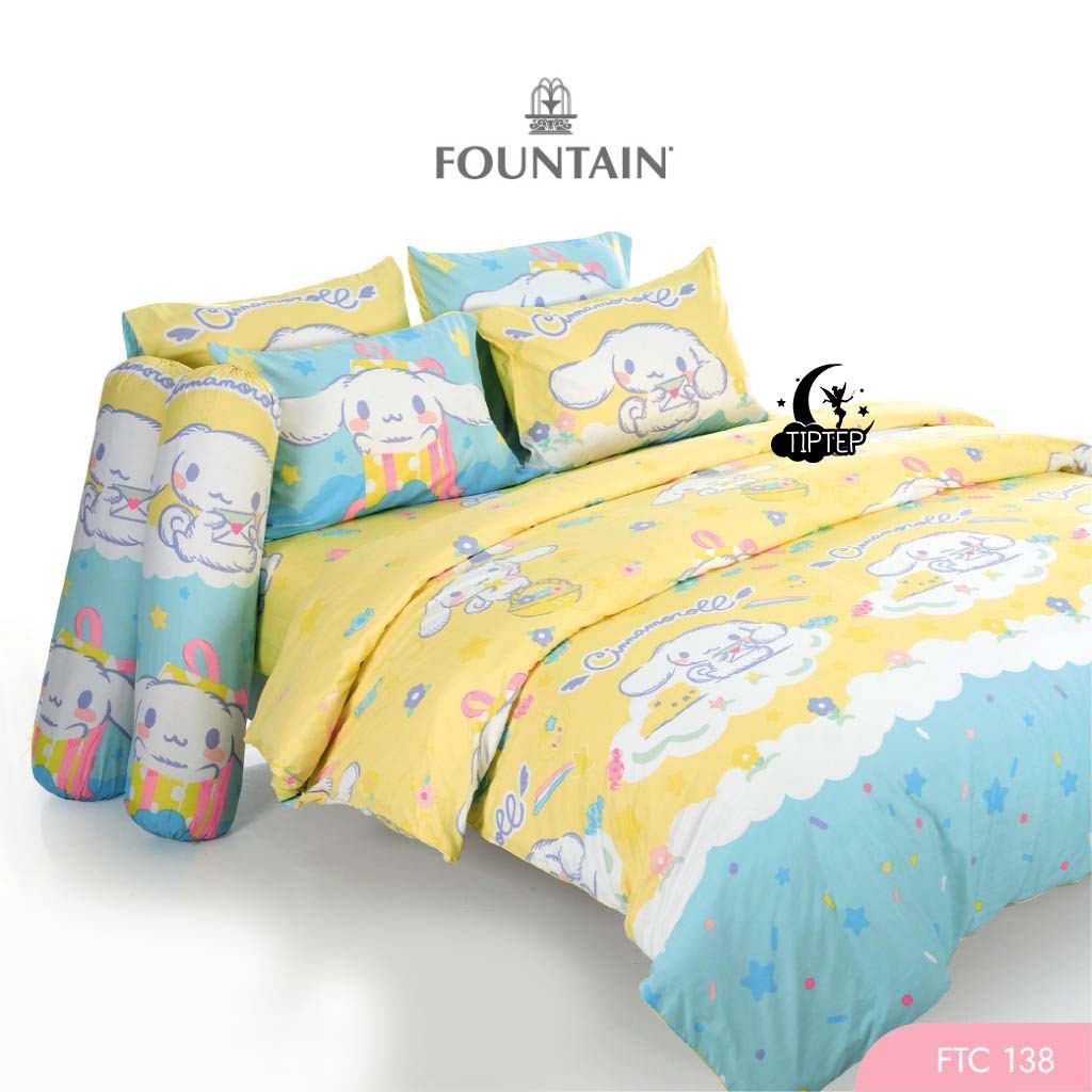 Fountain FTC138 ชุดผ้าปูที่นอน (ไม่รวมผ้านวม) 3.5/5/6 ฟุต ลายการ์ตูน Cinnamoroll ลิขสิทธิ์แท้