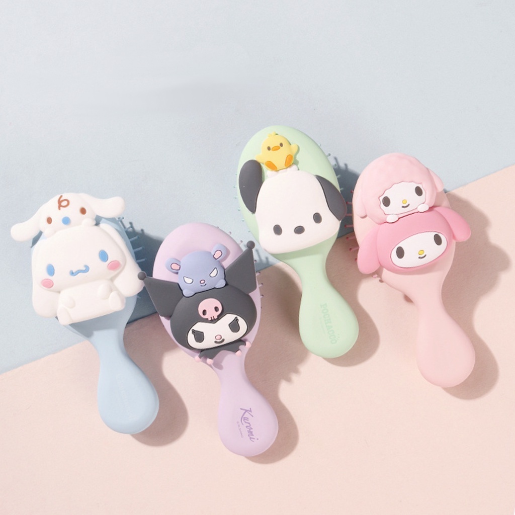 พร้อมส่ง แปรงหวีผม Miniso x Sanrio แท้ หวีนวด หวีเบาะลม น่ารัก Kuromi Melody Pochacco Cinnamoroll