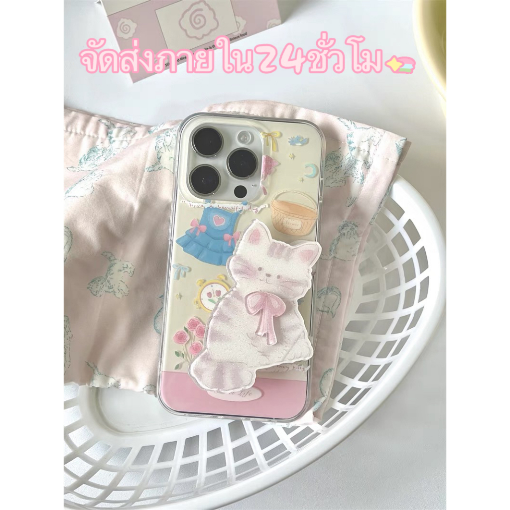 ส่งจากไทยใน24ชม. เคสไอโฟน 15 14 13 12 11 Pro Max เคส for iPhone 11 พกง่ายๆ แฟชั่น เปลือกคู่ วัสดุซิลิโคนอ่อนนุ่ม Case