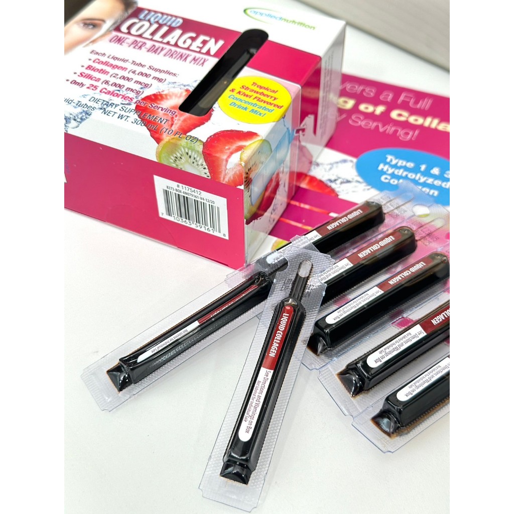 คอลลาเจนแบบน้ำ Liquid Collagen โดย Applied Nutrition นำเข้าจากอเมริกา ขนาด1กล่องมี30หลอด