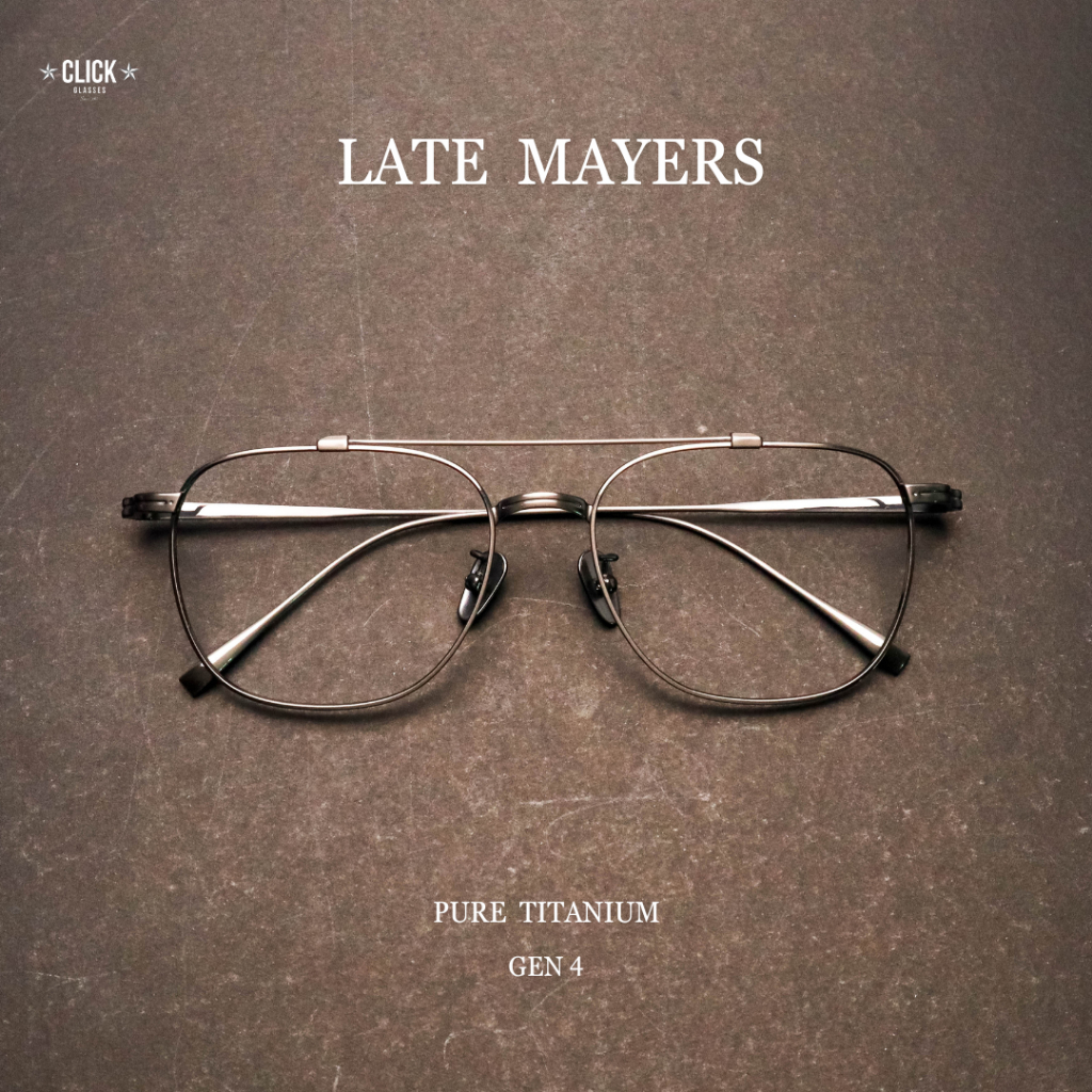 Pin Optical รุ่น Late Mayers Gen 4 กรอบแว่นสายตา แว่นกรองแสง Click glasses
