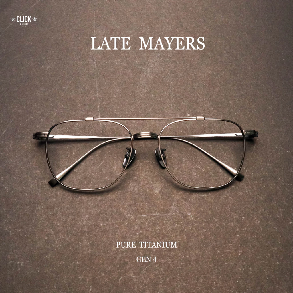 Pin Optical รุ่น Late Mayers Gen 4 กรอบแว่นสายตา แว่นกรองแสง Click glasses
