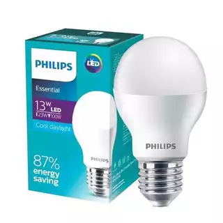 (ลัง12หลอด) หลอดไฟ LED Philips 5w 7w 9w 11w 13w รุ่น Essential กล่องเขียว ขั้ว E27 ลงลัง