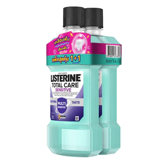 ลิสเตอรีน โทเทิลแคร์ เซนซิทีฟ น้ำยาบ้วนปาก 750 มล. (แพ็คคู่) LISTERINE TOTAL SENSITIVE 750ML (TWINPACK)