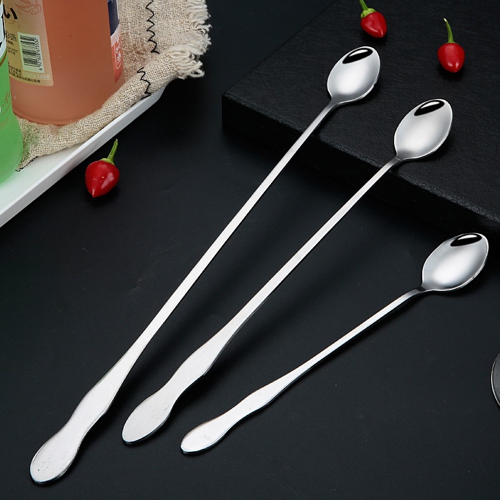 ช้อนคนด้ามยาว สแตนเลส มีให้เลือก ยาว 20/26 ซม. stirring spoon [CAFE.STUDIO]