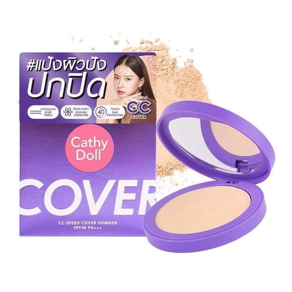 แป้งพัพตบเด้งเร่งขาว Cathy Doll CC Speed White Powder Pact SPF 40PA+++ #42427 / 24441