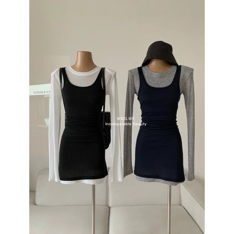 WG.WE MIMEE DRESS มินิเดรสเซ็ท2ชิ้น