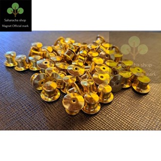 หมุดสปริงติดเครื่องหมาย ตัวล็อค ล็อคหมด ตัวติดหมุด มีสีเงินแ…