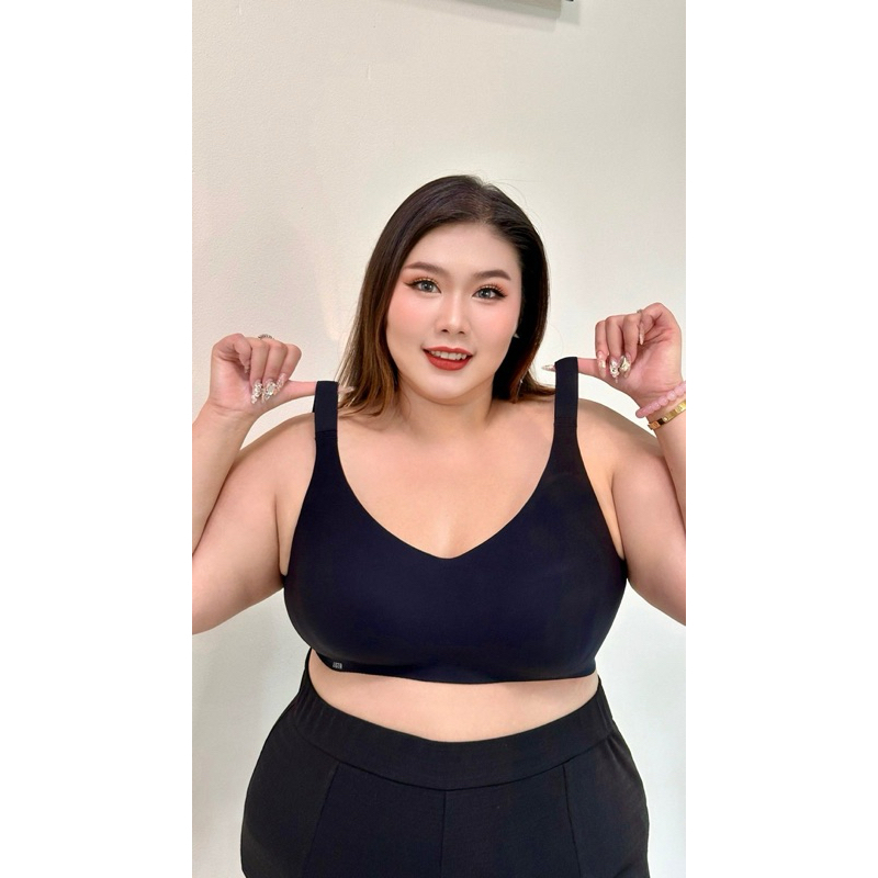BraLista ไร้ขอบ ไร้โครง เสื้อในเพื่อสุขภาพ เก็บเนื้อปลิ้นข้างsize M-4XL ราคา ถูกที่สุด ดีลบีเคเค แกลเลอรีภาพที่ 7
