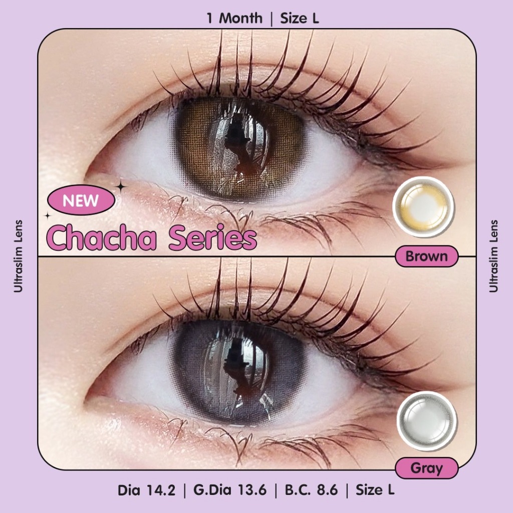 Candylens คอนแทคเลนส์ Chacha สีน้ำตาล พร้อมส่งแบบปกติ และค่าสายตาสั้น 0.00-10.00  แถมตลับ ราคา ถูกที่สุด ดีลบีเคเค แกลเลอรีภาพที่ 4