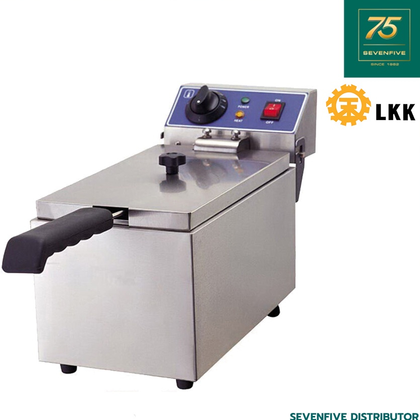 LKK เตาทอดไฟฟ้า เตาทอด หม้อทอดไฟฟ้า เตาทอดเฟรนฟราย เตาทอดตั้งโต๊ะ ขนาด8ลิตรx1ถัง LKK1-WF-081