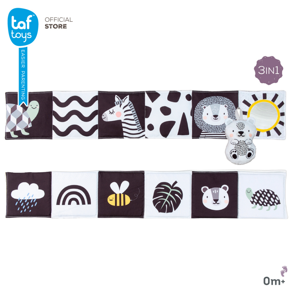 Taf Toys หนังสือผ้า Savannah Black & White Book หนังสือ เสริมพัฒนาการ 0 เดือน ขึ้นไป