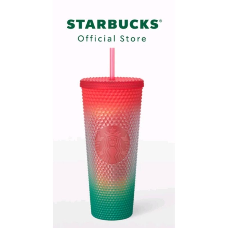 🔥แท้100% แก้วทัมเบลอร์พลาสติก 2ชั้น Starbucks สตาร์บัค 24 oz. +ถุงผ้า 📌ของแท้100% #พรีเมี่ยมแท้100%