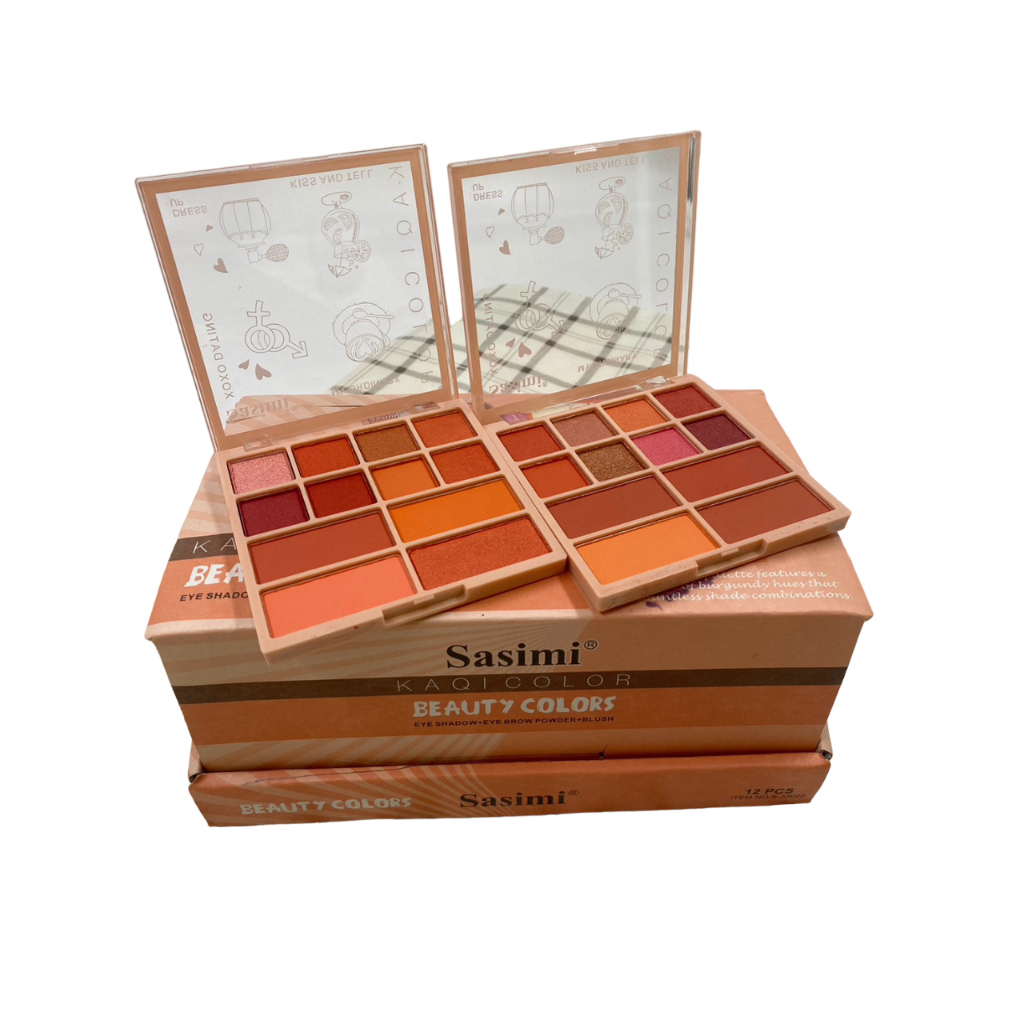 S-33022 Eyeshadow & Blush Palette ครบจบในตลับเดียว!! สีสวยดูเป็นธรรมชาติสุดๆ ติดทนนาน เม็ดสีเเน่นๆ พร้อมส่ง!!