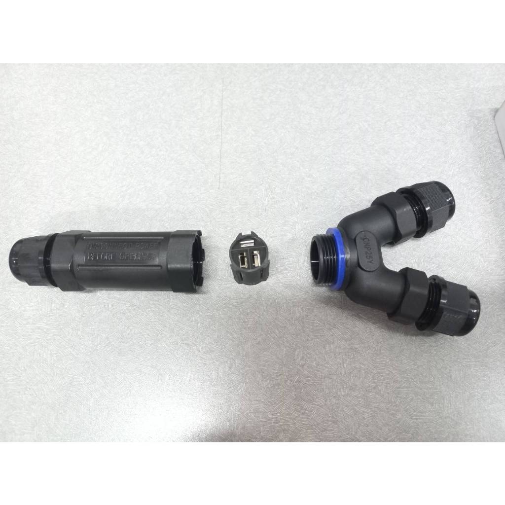 คอนเนคเตอร์กันน้ำ แบบตัว Y ขั้วต่อสายไฟกันน้ำ ข้อต่อกันน้ำ IP68 Waterproof Connector แบบขันน็อต ราคา ถูกที่สุด ดีลบีเคเค แกลเลอรีภาพที่ 4