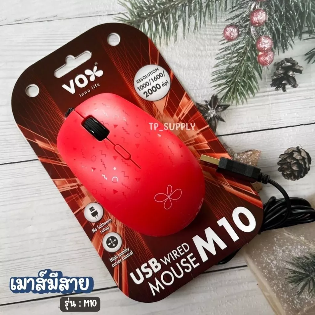 เมาส์มีสาย USB VOX รุ่น M10 1000/1600/2000 dpi thumbnail 6