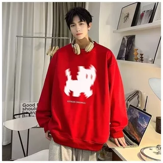 TS MEN เสื้อแขนยาวคอกลม เสื้อกันหนาวคอกลม ผ้าสำลี ผ้าหนาดีใส่สบาย รุ่น0214