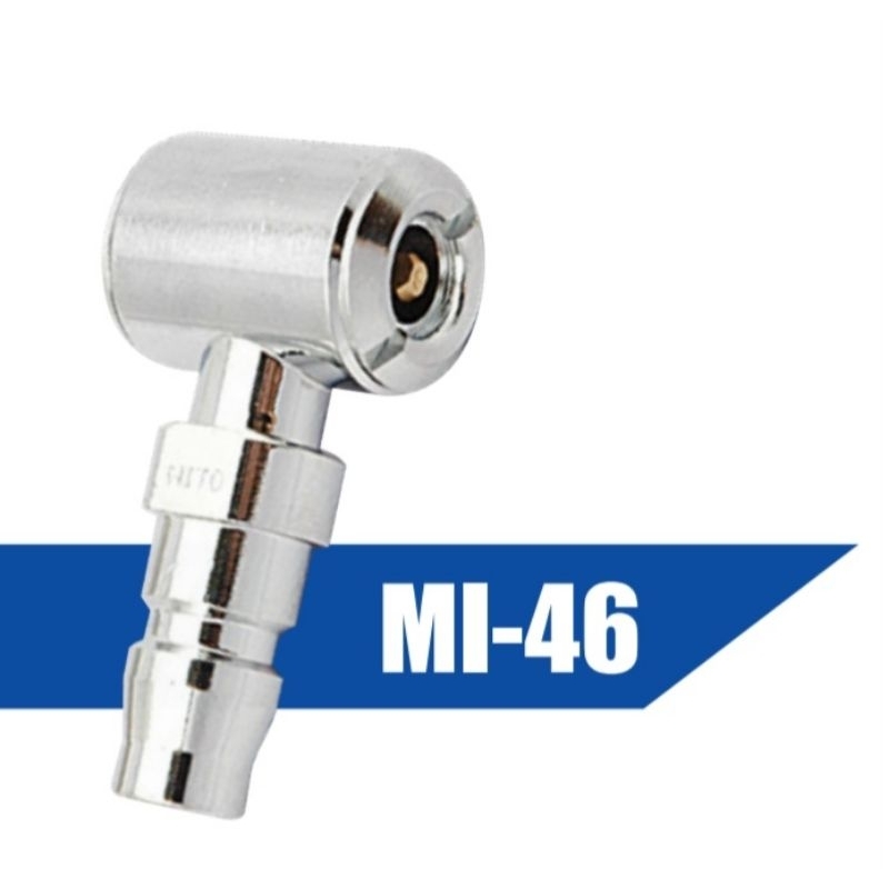 MITO MI-46 หัวเติมลมสั้น 2 หัว แบบคอปเปอร์ ไส้ในทองเหลือง