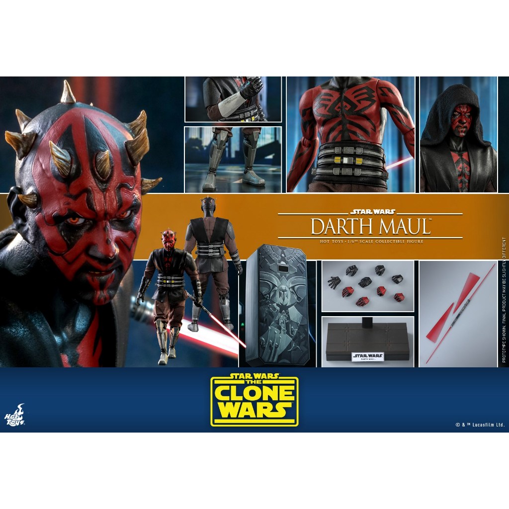 ( พร้อมส่ง ) HOT TOYS - DARTH MAUL - TMS024 - STAR WARS:THE CLONE WARS