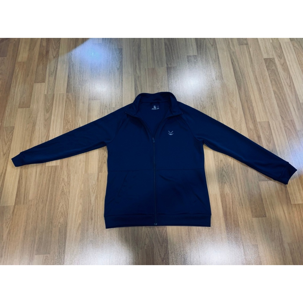 Mc Shop UP OUTLET Tracksuit เสื้อวอร์มแขนยาว ไซส์ L อก 39 นิ้วมีซิป สีน้ำเงิน แจ็คเก็ต เสื้อออกกำลัง