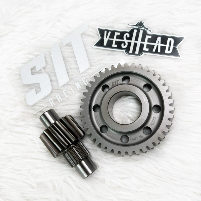 เฟืองท้าย SIT Racing สำหรับ Vespa 125, 150, 300 cc. Lambretta X300 V200 ลดอัตราทดเฟืองท้าย ได้ปลายไห