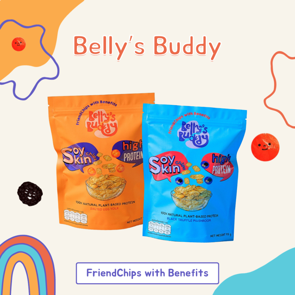Belly's Buddy - Soy Skin Chips : Bundle of 2 (ฟองเต้าหู้อบกรอบเบลลี่ บัดดี้)