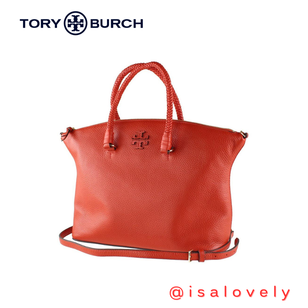 📌Isa Lovely Shop📌 ⚠️มีตำหนิ⚠️  Tory Burch Taylor Satchel 55459 color: Poppy Orange