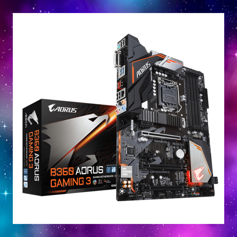 MAINBOARD (เมนบอร์ด) 1151 GIGABYTE B360 AORUS GAMING 3 GEN8-9 ใช้งานปกติ