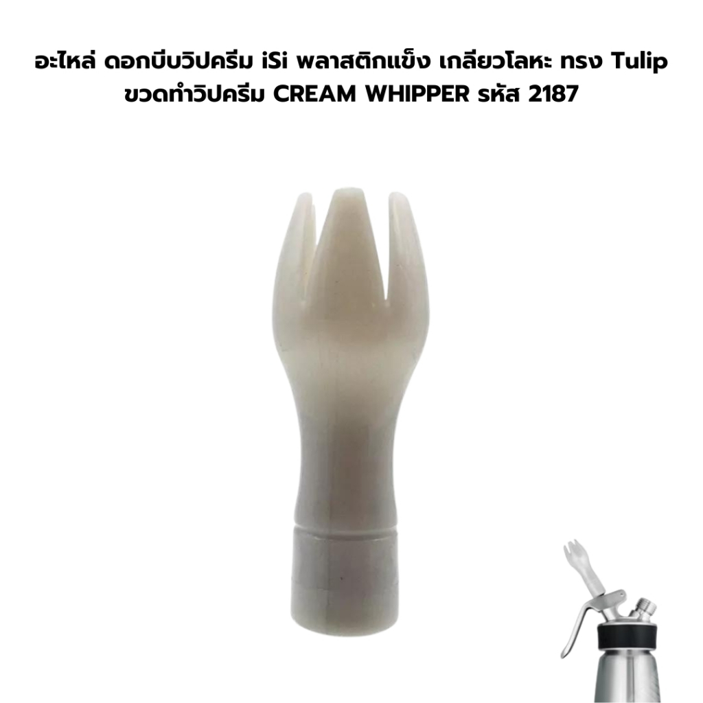 อะไหล่ ดอกบีบวิปครีม iSi พลาสติกแข็ง เกลียวโลหะ ทรง Tulip ขวดทำวิปครีม CREAM WHIPPER รหัส 2187