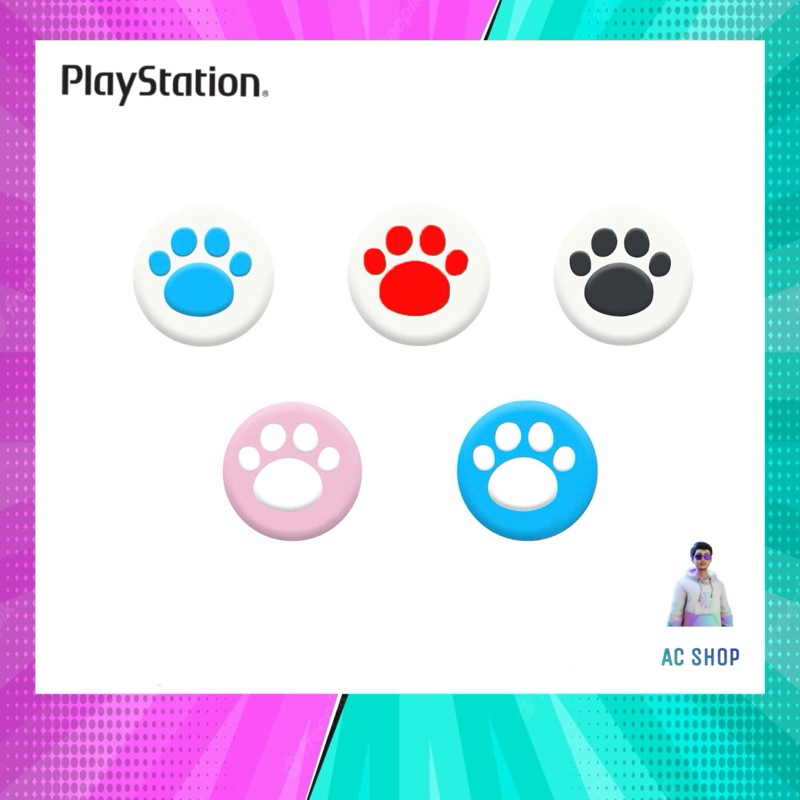 Silicon analog ซิลิโคน อนาล็อค เท้าแมว สําหรับ PS3/PS4/PS5