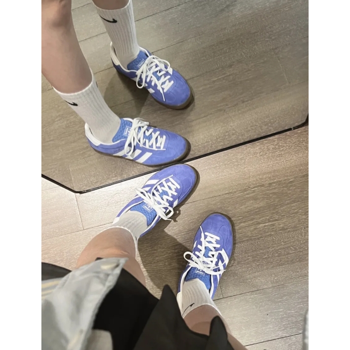 【ของแท้ 100%】adidas originals Gazelle Indoor Blue white brown