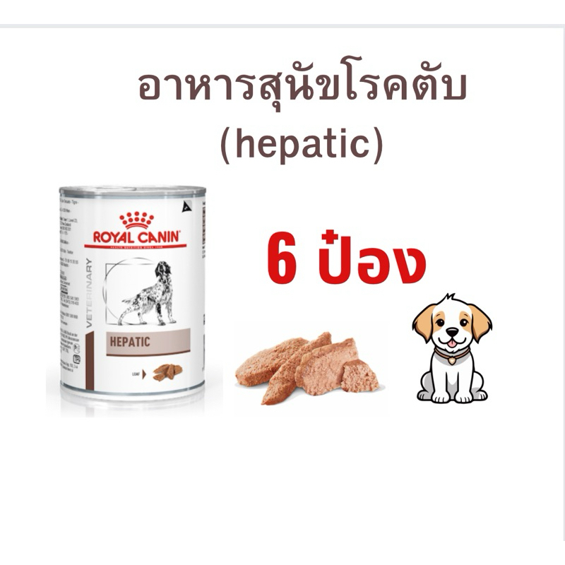 (หมดอายุ : 25/09/2027) Royal canin อาหารสุนัขโรคตับ hepatic 420 กรัม (12 กระป๋อง)