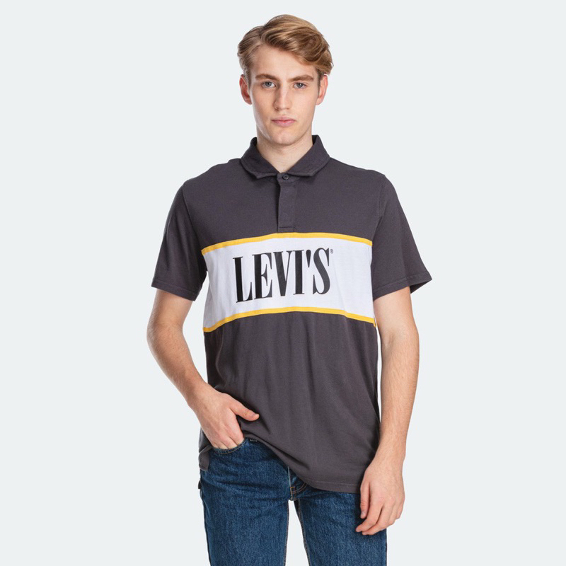 เสื้อคอโปโลชาย Levi’s ของแท้100% จากShop ไซด์ M อก44 ป้ายราคาเต็มมีครบ 1,590  ผ้ายืด