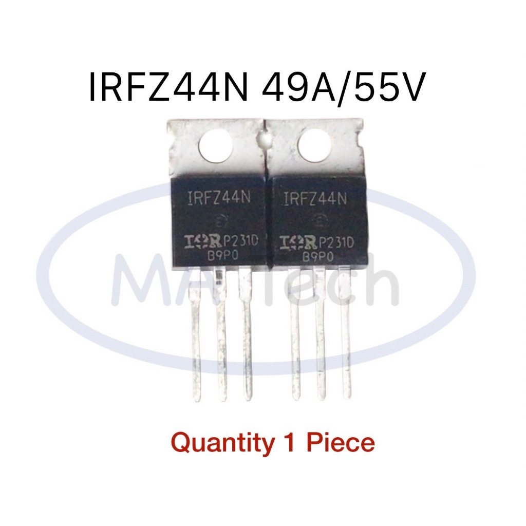 IRFZ44N MOSFET มอสเฟต IR 49A/55V 55V 49A IRFZ44N 49A 55V 94W IRFZ44 IRFZ44N IRFZ44NPBF จำนวน 1 ตัว