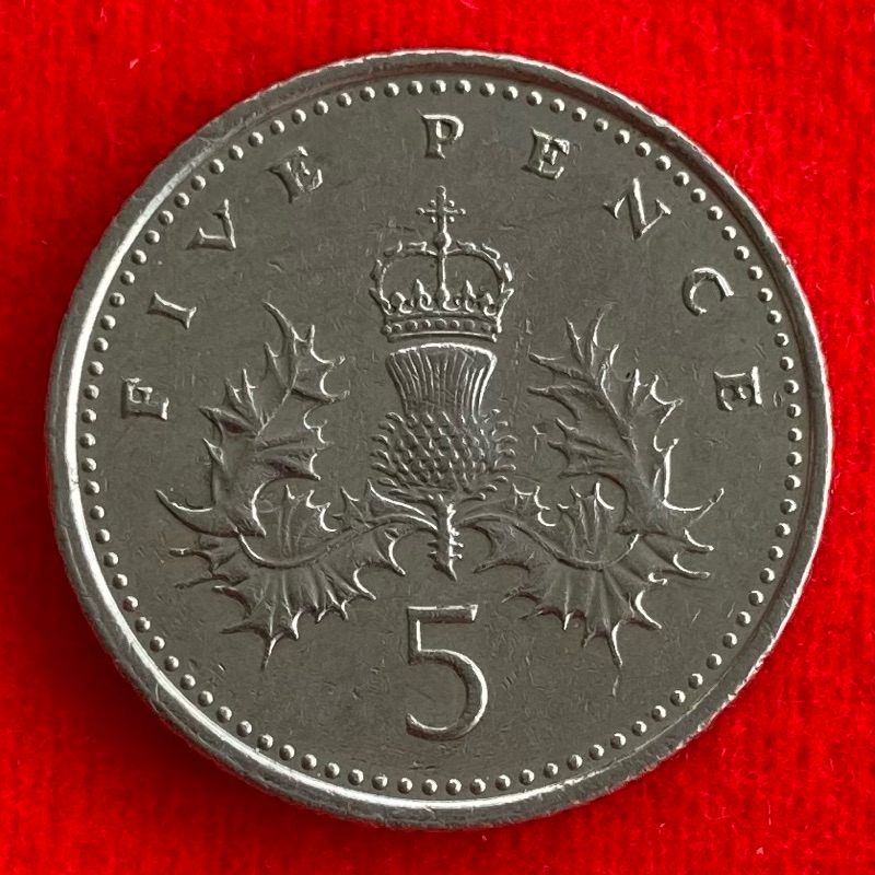 🇬🇧 เหรียญอังกฤษ​​ United Kingdom 5 pence ปี 2004 เหรียญต่างประเทศ