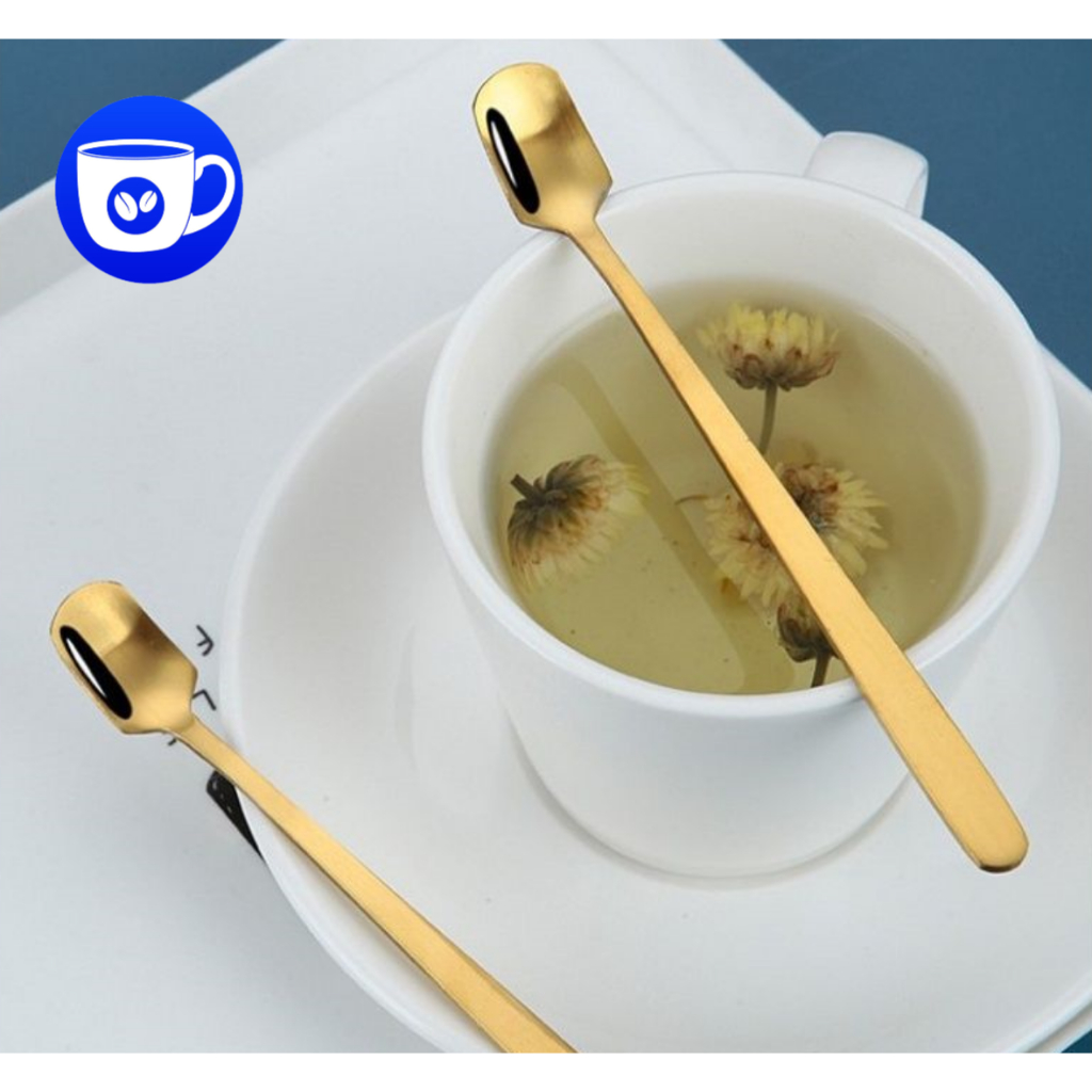 BlueBird ช้อนกาแฟ สแตนเลส สี่เหลี่ยม เกาหลี 15cm มี2ส วัสดุอย่างดี