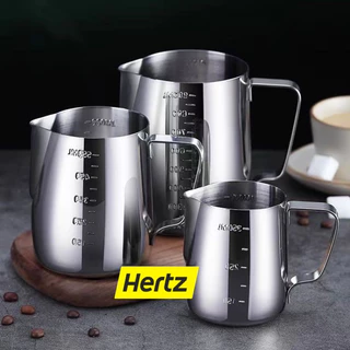 Hertz Cafe เหยือกตีฟองนม พิชเชอร์ สแตนเลส ถ้วยตีฟองนม 350/600ML