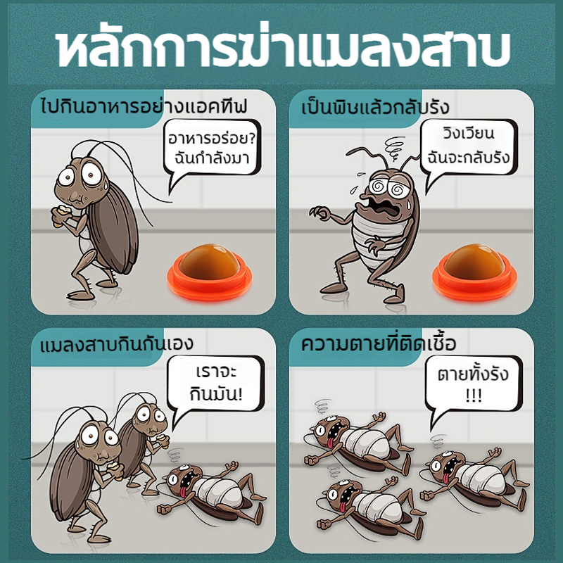 10ปีไม่มีแมลงสาบ เจลฆ่าแมลงสาบ แมลงสาบตายต่อเนื่อง สูตรปลอดภัย ยาฆ่าแมลงสาบปลอดภัยต่อคนและสัตว์เลี้ยง ฆ่าแมลงสาบ - รูปที่ 3