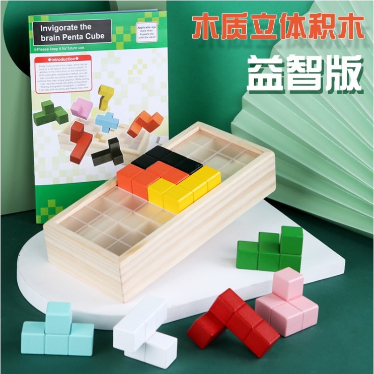 3D Penta cube - Spatial cubic คิวบ์บล็อก มิติสัมพันธ์ ข้อสอบสาธิต - TETRIS BUILDING BLOCK PUZZLE